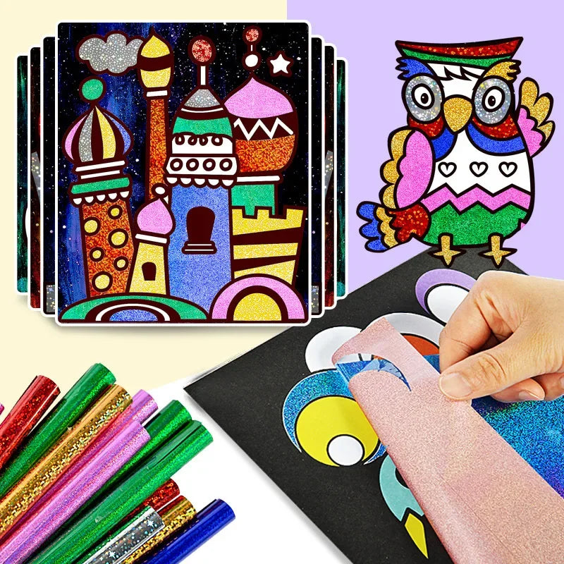 9 a 20 piezas de papel mágico, pegatinas creativas