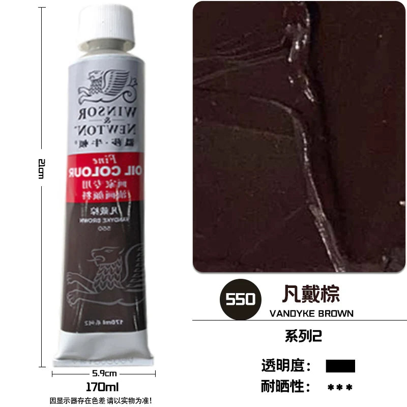 WINSOR & NEWTON-pintura al óleo de 170ml., tamaño grande