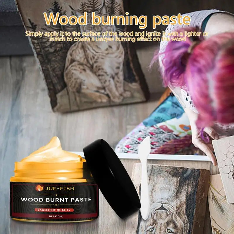 Gel para quemar madera sensible al calor, pasta para quemar madera profesional para artistas