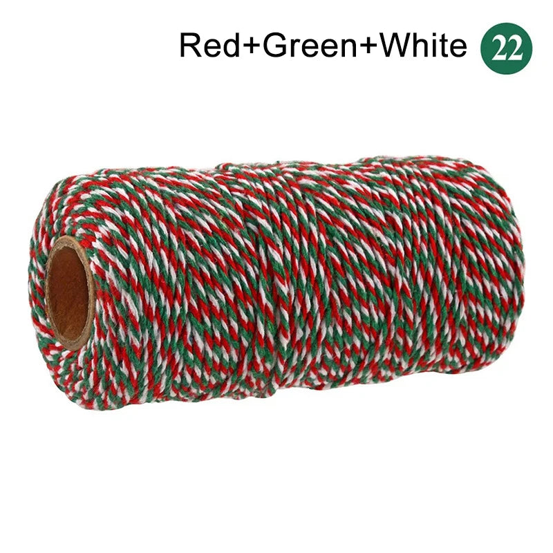 Cuerda de macramé de algodón para manualidades, cordón colorido de 100M y 2mm