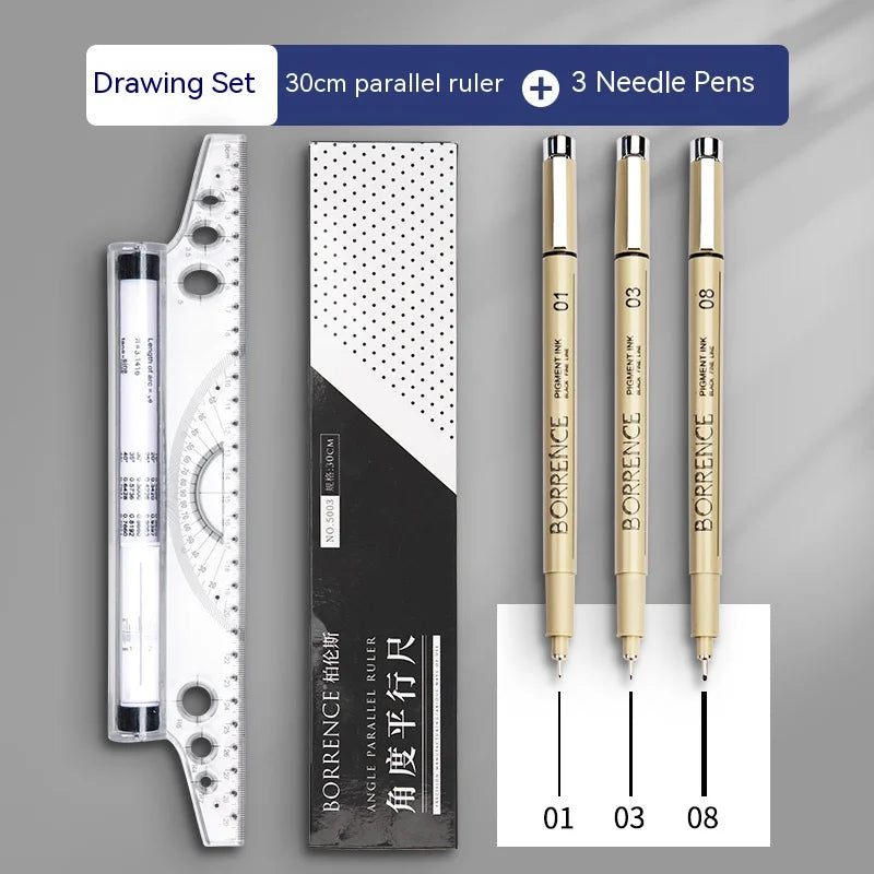 Herramienta de dibujo multifunción, regla de dibujo en rollo, métrica, regla rodante paralela, regla de línea angular