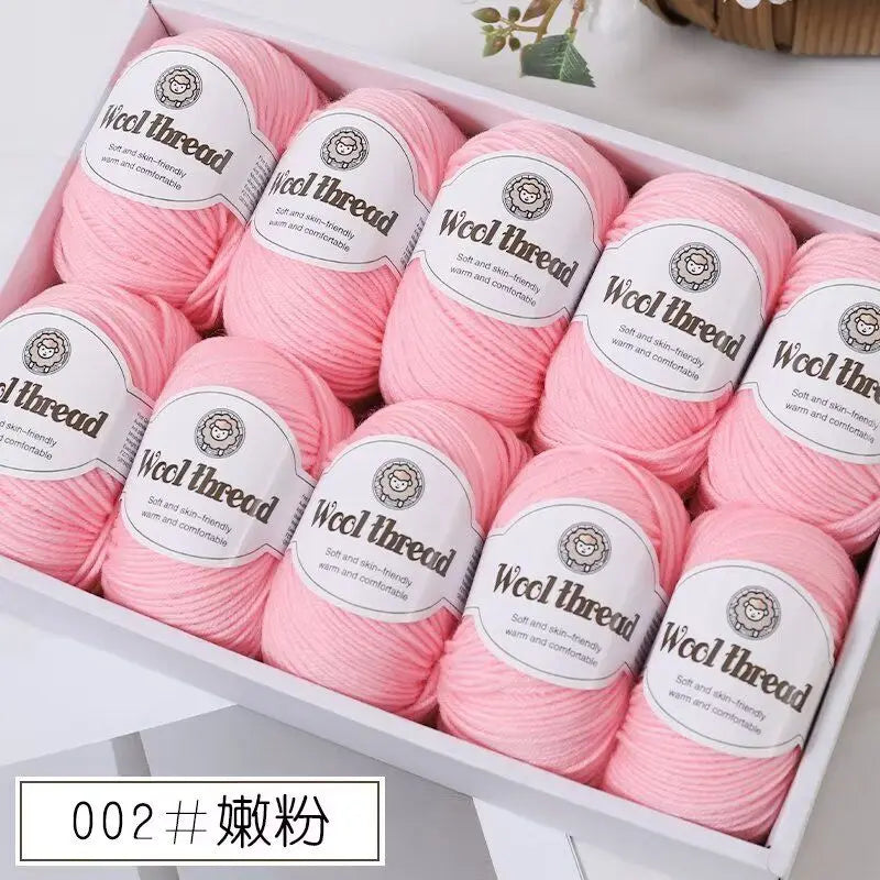 500 g/set (10 unidades de 50g) de  lana merino lisa