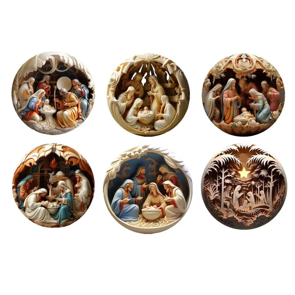 Adorno de Natividad  para interiores y exteriores, efecto 3d