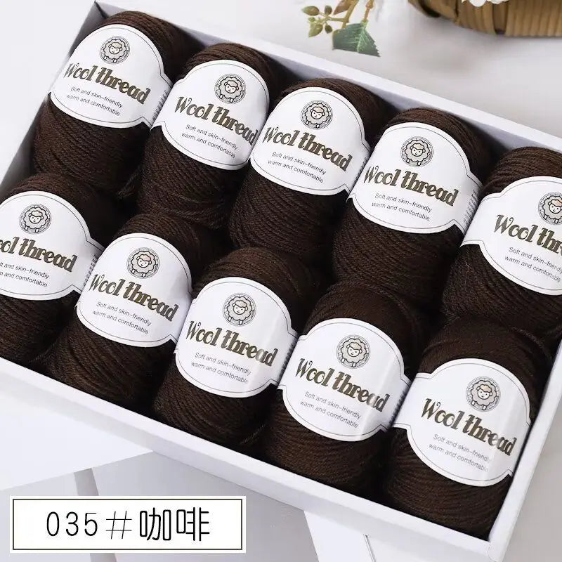 500 g/set (10 unidades de 50g) de  lana merino lisa