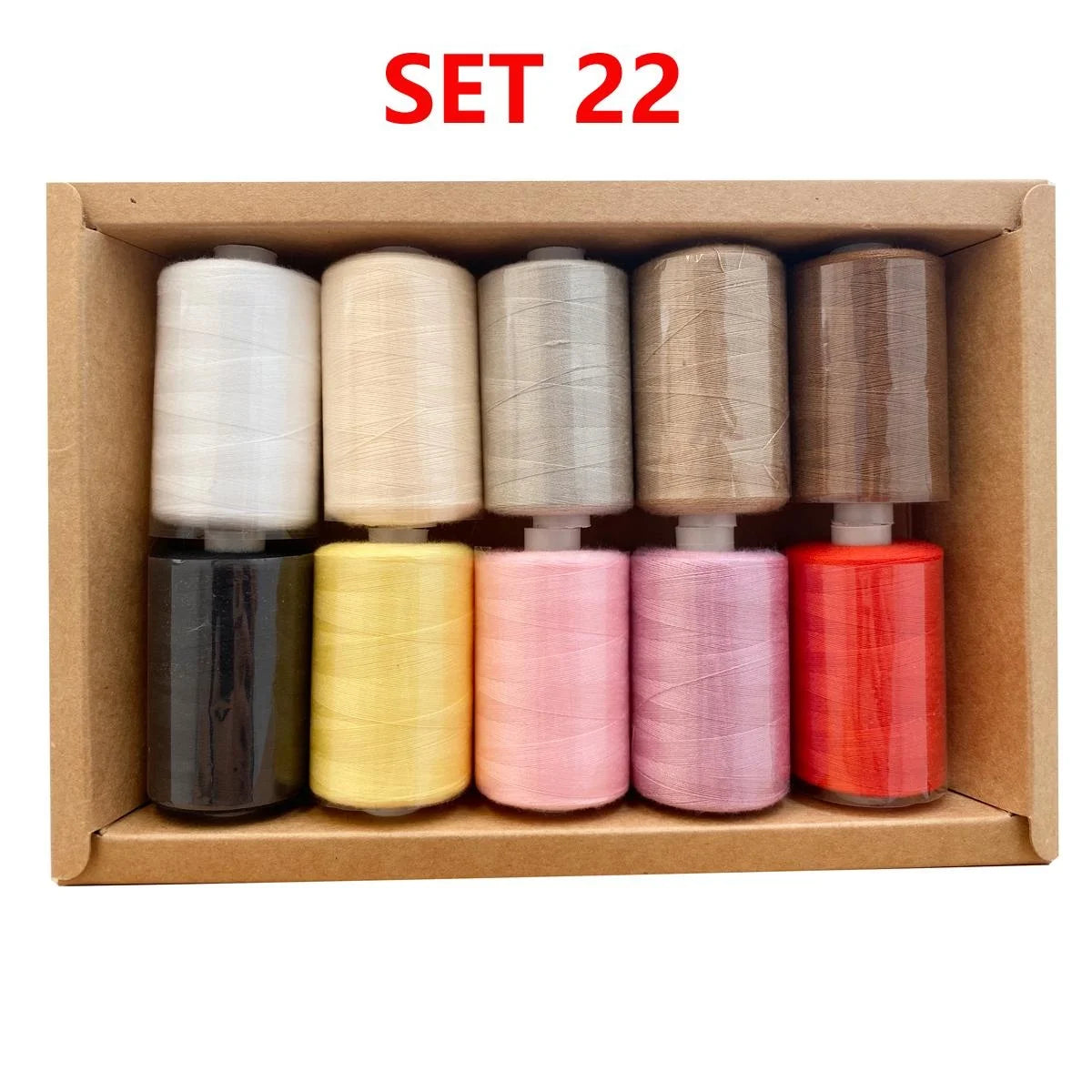 Kit de carretes de hilo de coser de poliéster, para coser a mano y a máquina, 1/10/12 colores