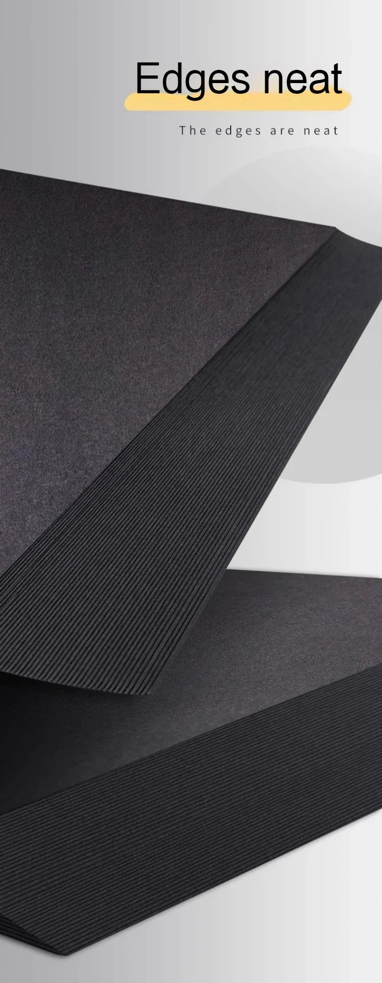 Papel de cartón negro grueso de 180/230/300gsm, papel A4/A5, 20-100 Uds., papel para bocetos de dibujo a mano