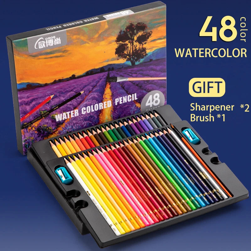 48/72/120/150/200 colores lápices de colores profesionales. juego de dibujo de acuarela de plomo