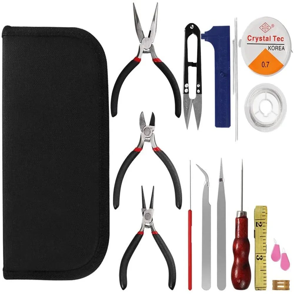 Kit de herramientas de reparación y fabricación de joyas, 22 Uds.