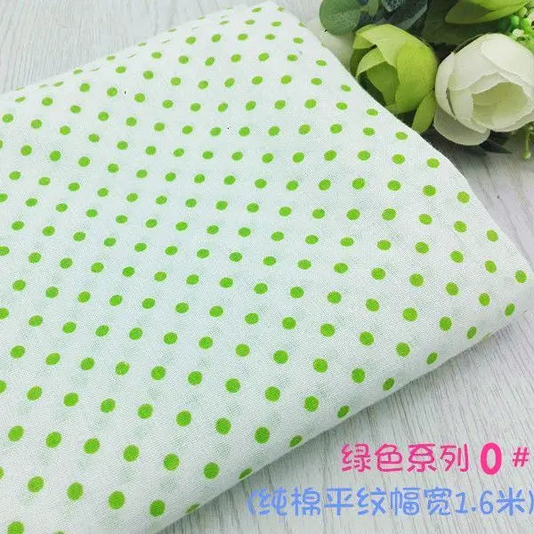 Tela estampada de algodón puro por metros, textil fino, transpirable, Verde