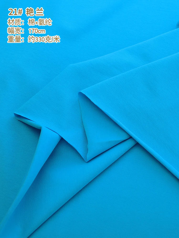 170x50cm 95% algodón 5% LICRA tejido de Jersey hacer ropa deportiva de primavera y verano, tela de alta elasticidad 330 g/m
