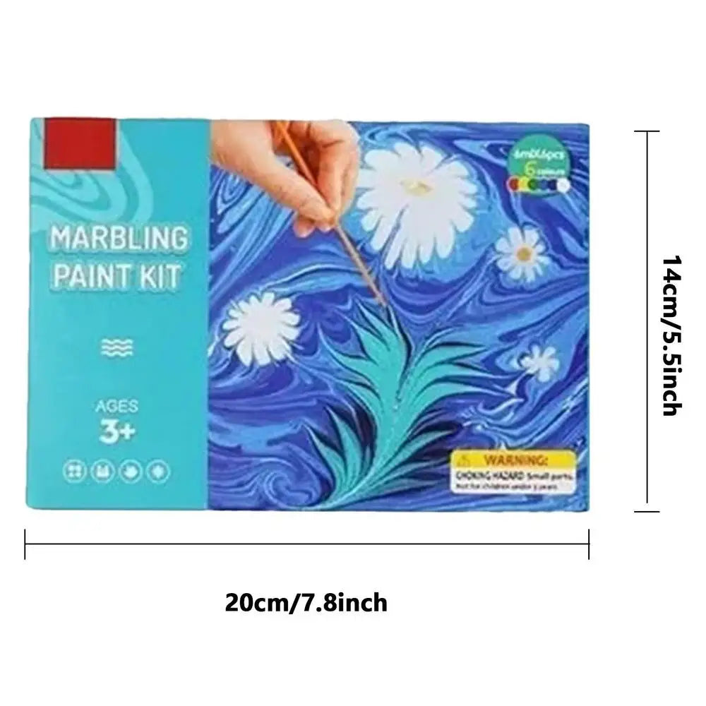Juego de pintura de mármol acuático
