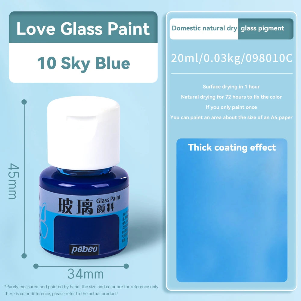 Pinturas acrílicas, pigmentos de vidrio impermeables de ricos colores, tubo para suministros de pintura, 20ml