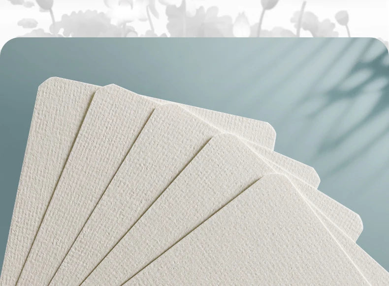 50 Tarjetas de  acuarela, postal gruesa, 300g, cuadrada, redonda, rectangular, mini bocetos