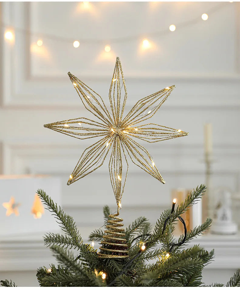 Estrella para árbol de Navidad, 10-20 cm