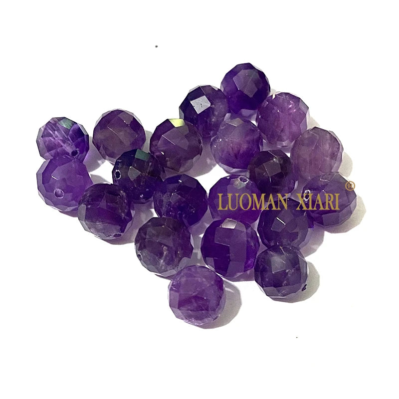 Piedra Natural redonda facetada AAA, mostacillas espaciadoras sueltas para fabricación de joyería