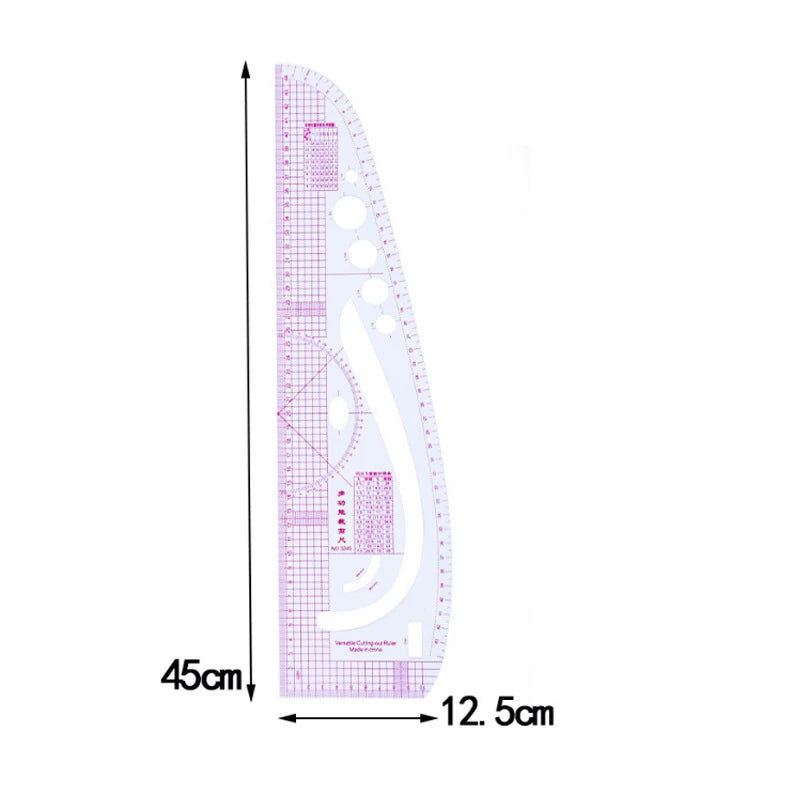 Juego de reglas de costura curvas, plantillas curvas para armado de moldes, accesorios para hacer patrones, de 4 a 9 piezas