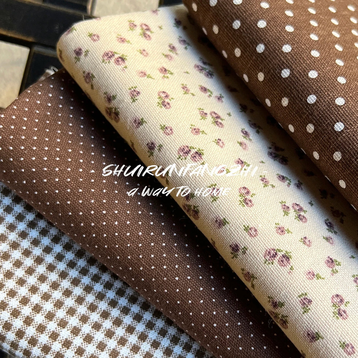 Tela Floral de algodón puro estampado