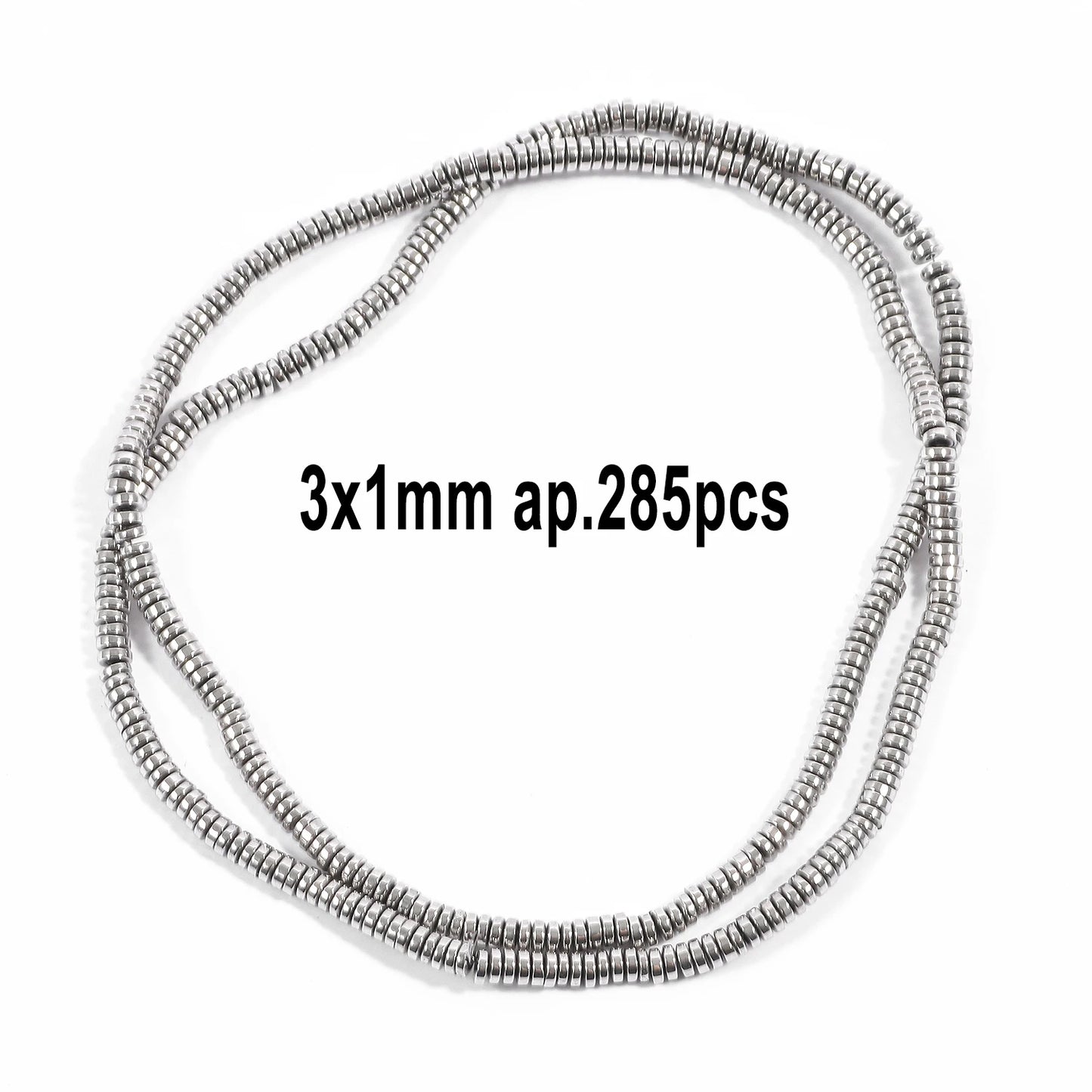 Mostacillas de hematita de rodio diversas formas para fabricación de joyas