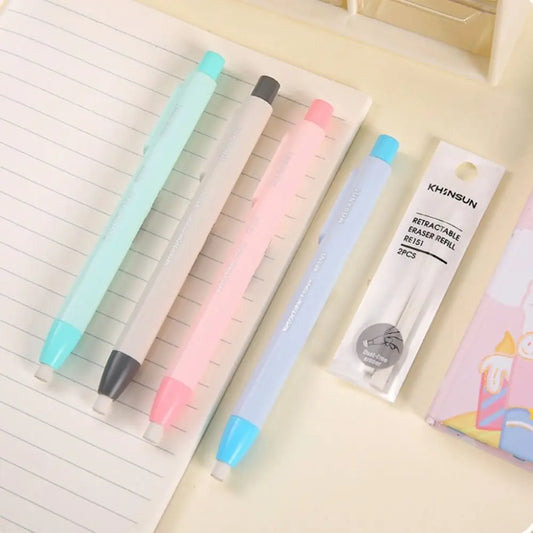 Borradores de lápiz con núcleo reemplazable de alta calidad, lápiz retráctil tipo prensa, 1 ud.