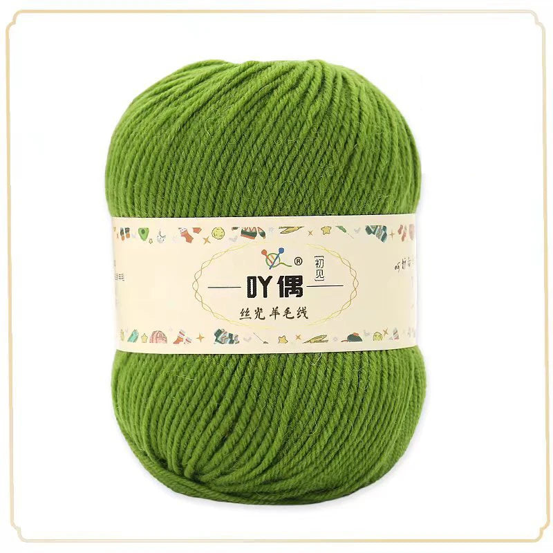 1 rollo de lana de lana 100% suave y cálido de 50g  120m