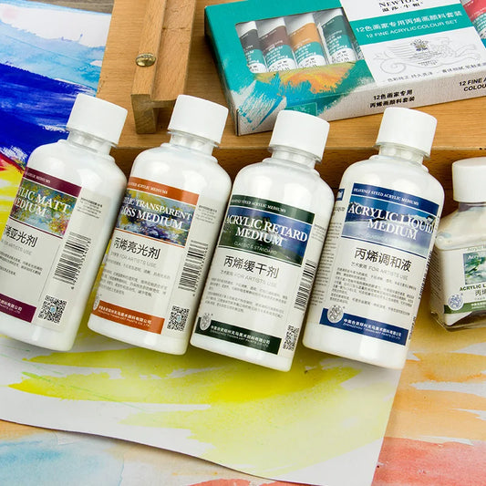 Líquido de mezcla acrílica de gran capacidad, pintura acrílica blanca lechosa, brillo más fino, pintura, pasta de moldeo, suministros de arte, 100/280ml