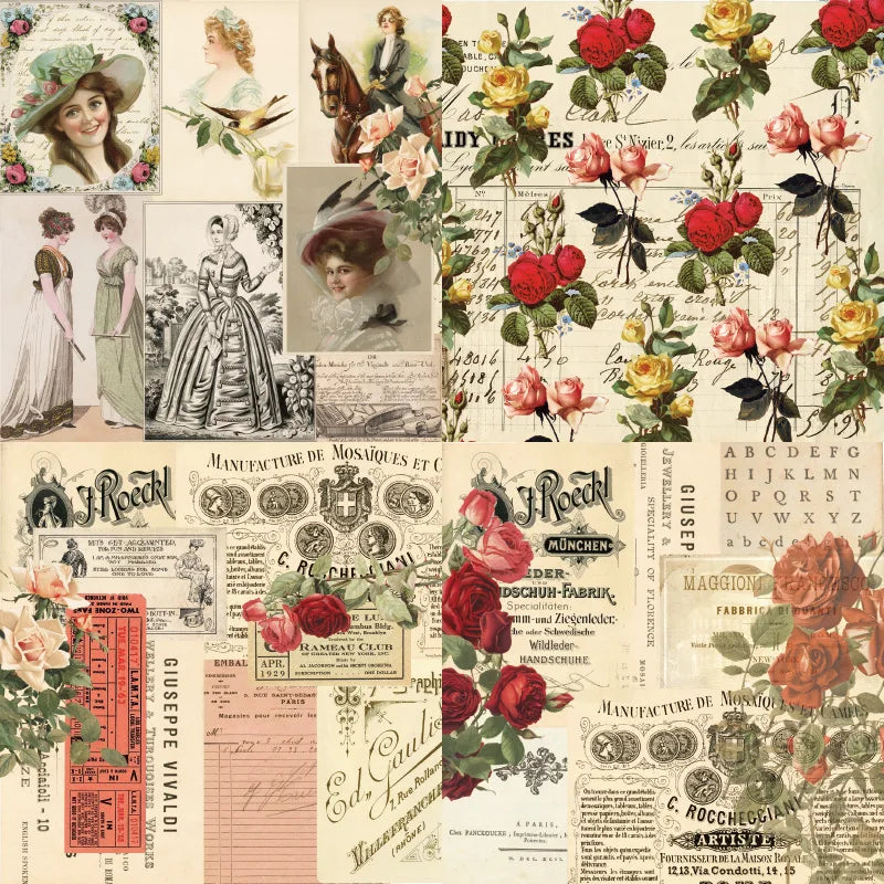 12 hojas de papel para álbum de recortes de 15x15cm
