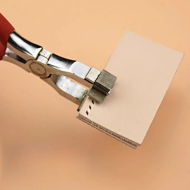 Cortador rómbico silencioso de acero blanco de 4mm/alicates de corte plano inclinado para cuero