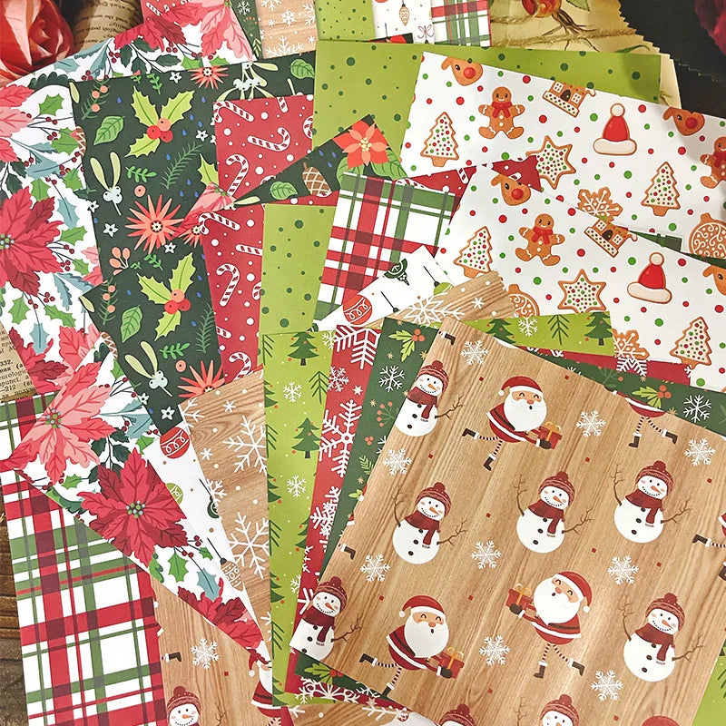 12 hojas de papel para álbum de recortes de 15x15cm