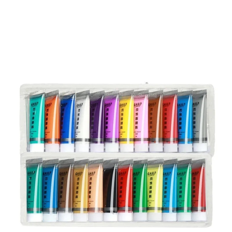 Juego de pintura acrílica de Color metálico, 12ml, 12/24 colores