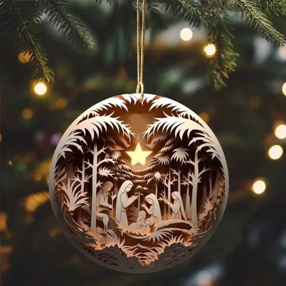 Colgantes creativos de madera de Navidad,