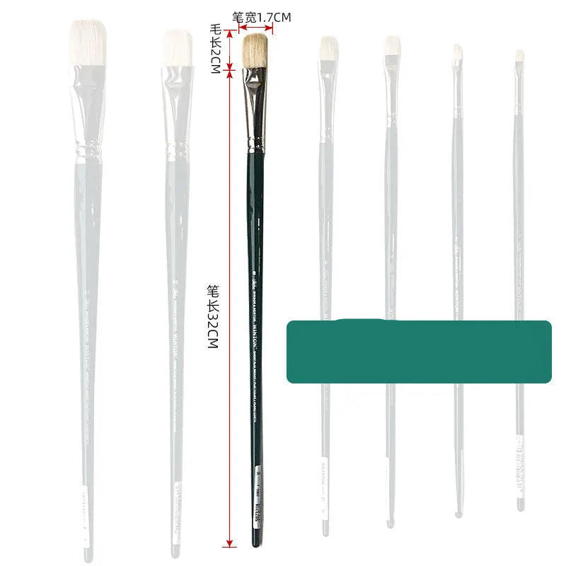 Juego de Pinceles para Óleo Winsor & Newton - Pinceles Planos y en Forma de Abanico, de Cerda de Cerdo