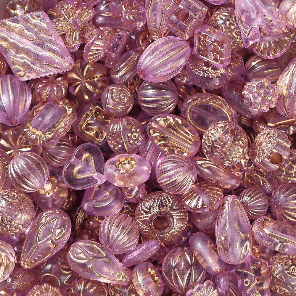 40 g/lote de mostacillas clásicas mixtas, acrílicas para joyería