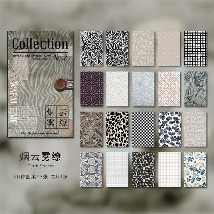 60 uds. de patrones florales artísticos, retro, creatividad hecha a mano