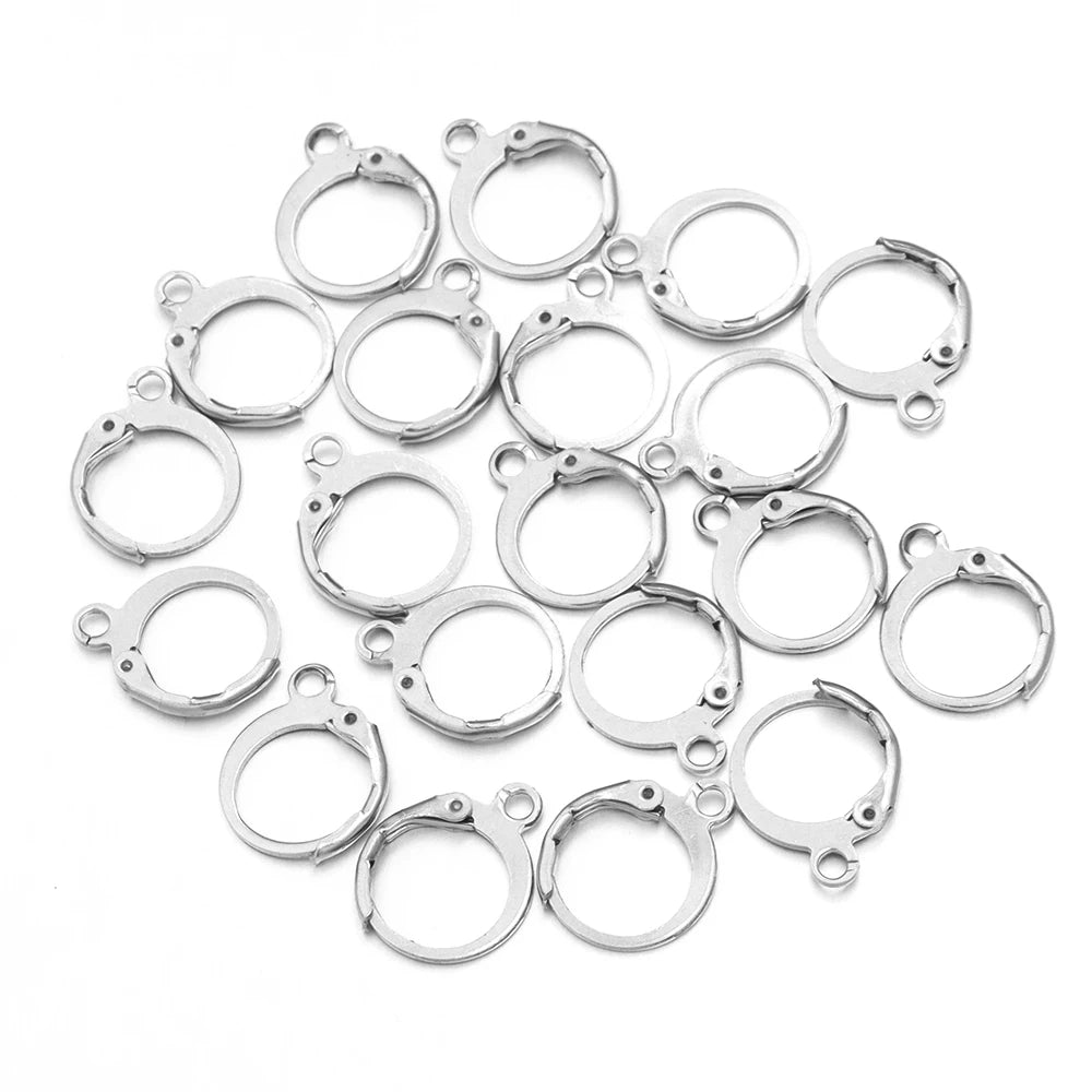 20 unids/lote de ganchos para aros de acero inoxidable