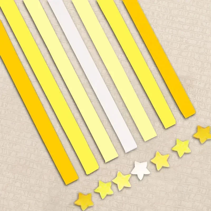 Tira de papeles de estrellas de Origami, 540 hojas, doble cara