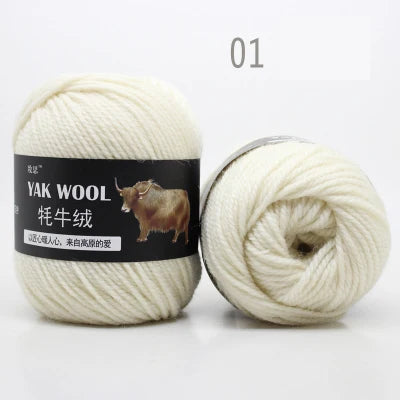 Lana gruesa de Cachemira de Yak para tejer, lana mezclada Merino. 4 bolas
