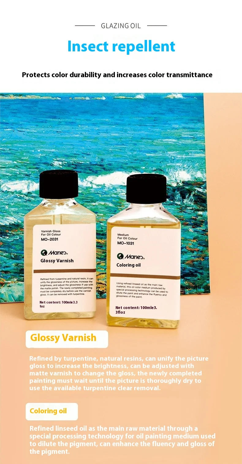 Aceite tonificante, para adelgazar pintura al óleo, 100ml, líquido de limpieza, y tonificación