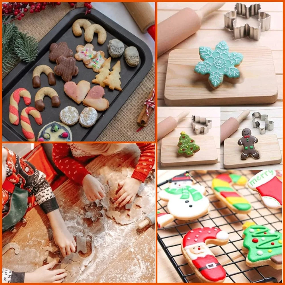 Molde de casa de Navidad, moldes para galletas de Navidad y Halloween de acero inoxidable, para hornear