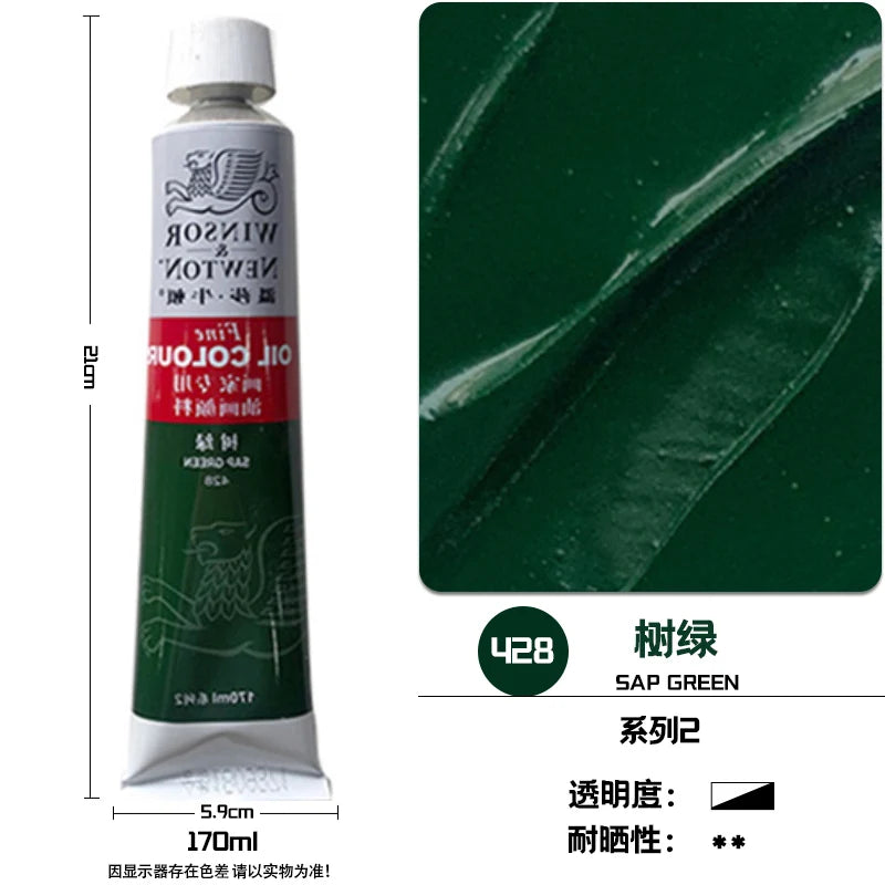 WINSOR & NEWTON-pintura al óleo de 170ml., tamaño grande