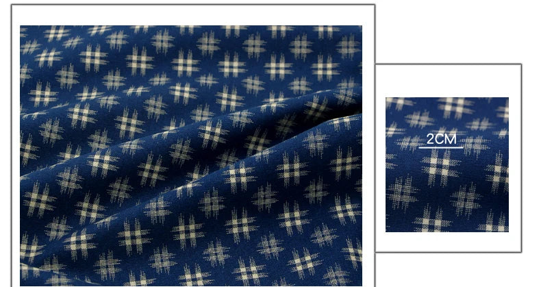 Telas de algodón puro azul marino de 110CM de ancho