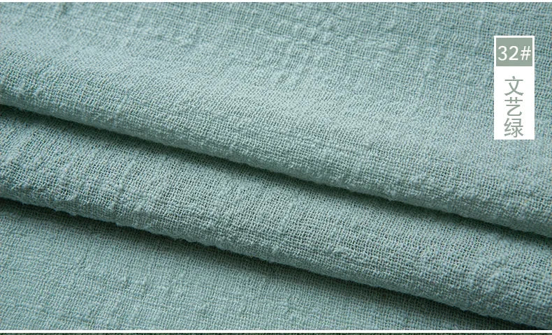 Tela de algodón de lino fino suave, orgánico de Color sólido