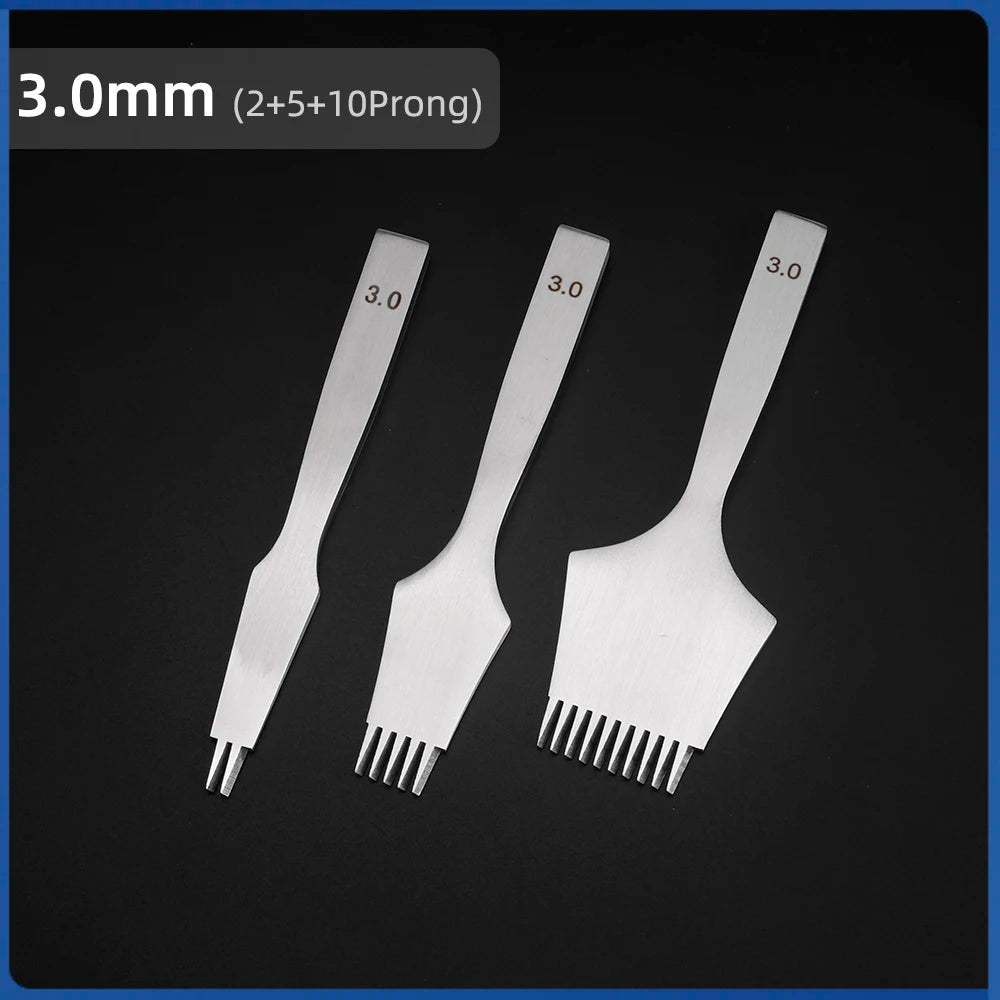 Juego de herramientas de perforación de cuero , troquel de corte de agujeros de cuero duradero, cincel de acero profesional
