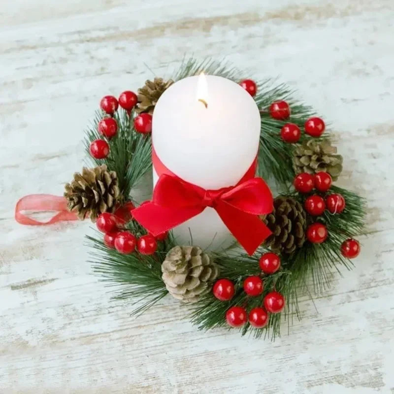 Bayas rojas para decoración de árbol de Navidad, 50/1000 piezas