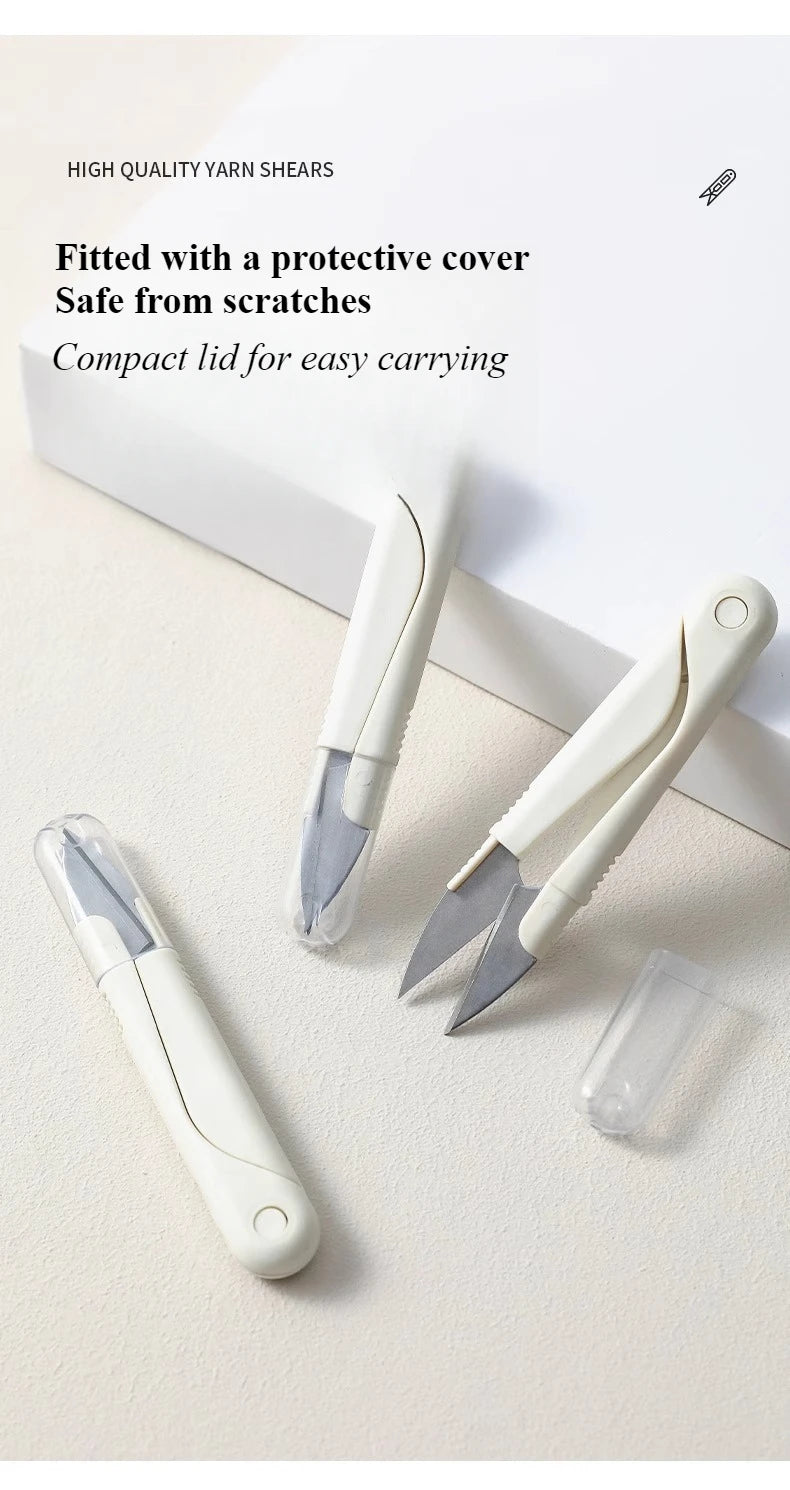 Tijeras de resorte para costura en forma de U, con tapa, de acero inoxidable, 1 unid.