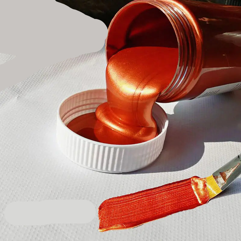 Pintura acrílica dorada nacarada, resistente al agua, no se decolora, pintura 60/100ml