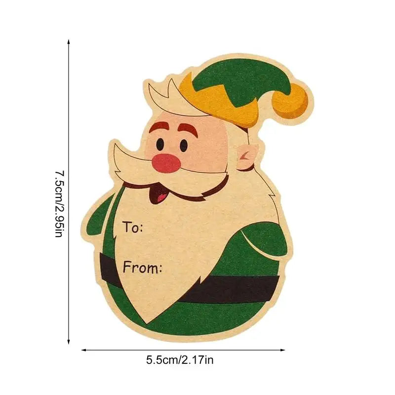 Stickers navideños redondas, 200 piezas, etiquetas de renos, de muñecos de nieve, de Papá Noel, etc