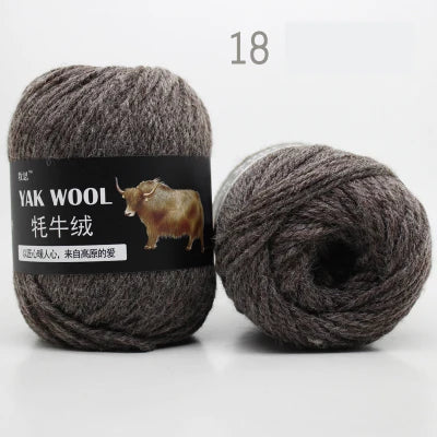 Lana gruesa de Cachemira de Yak para tejer, lana mezclada Merino. 4 bolas