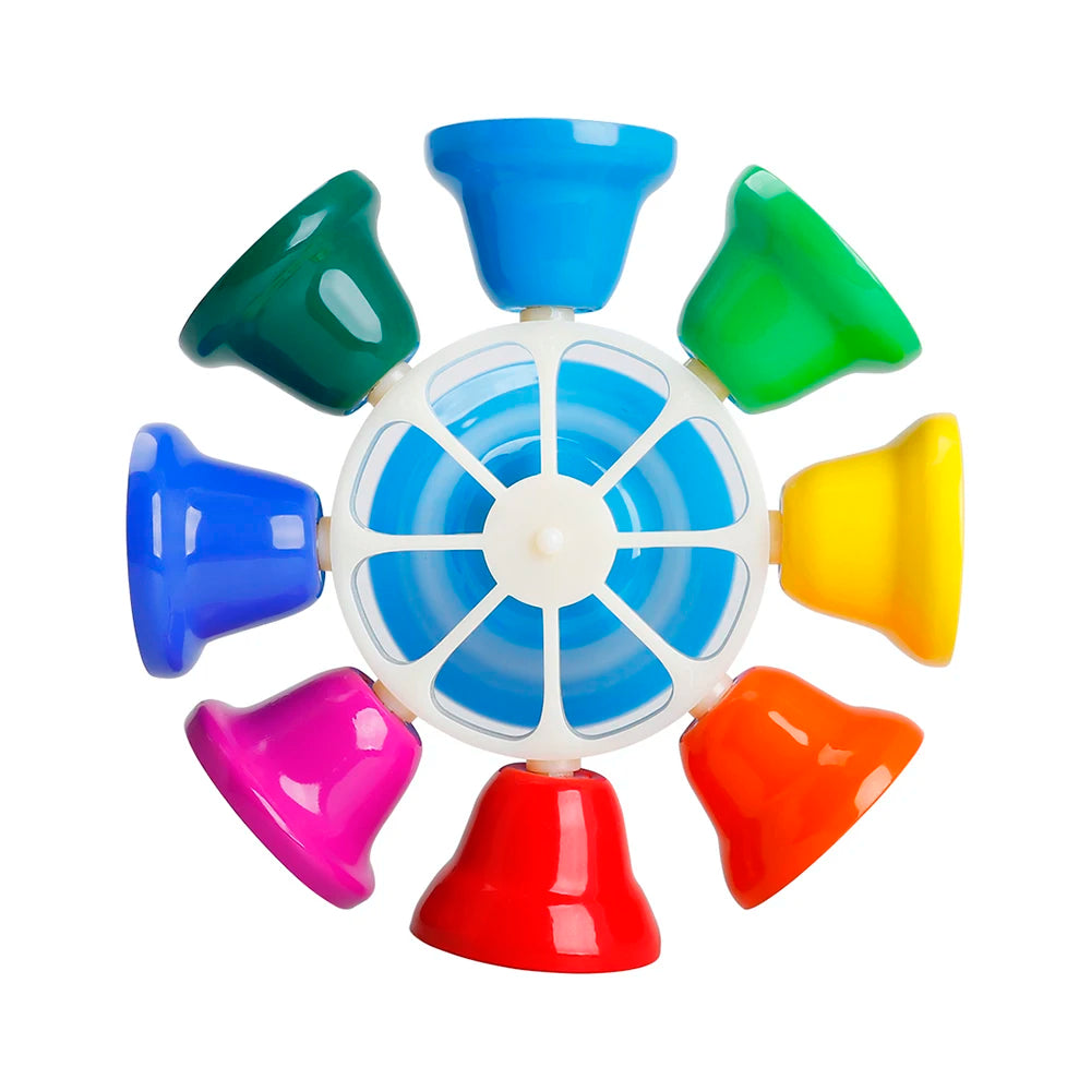 Juego de Instrumentos Musicales Orff, Campana de Mano de 8 Notas Coloridas para Niños.