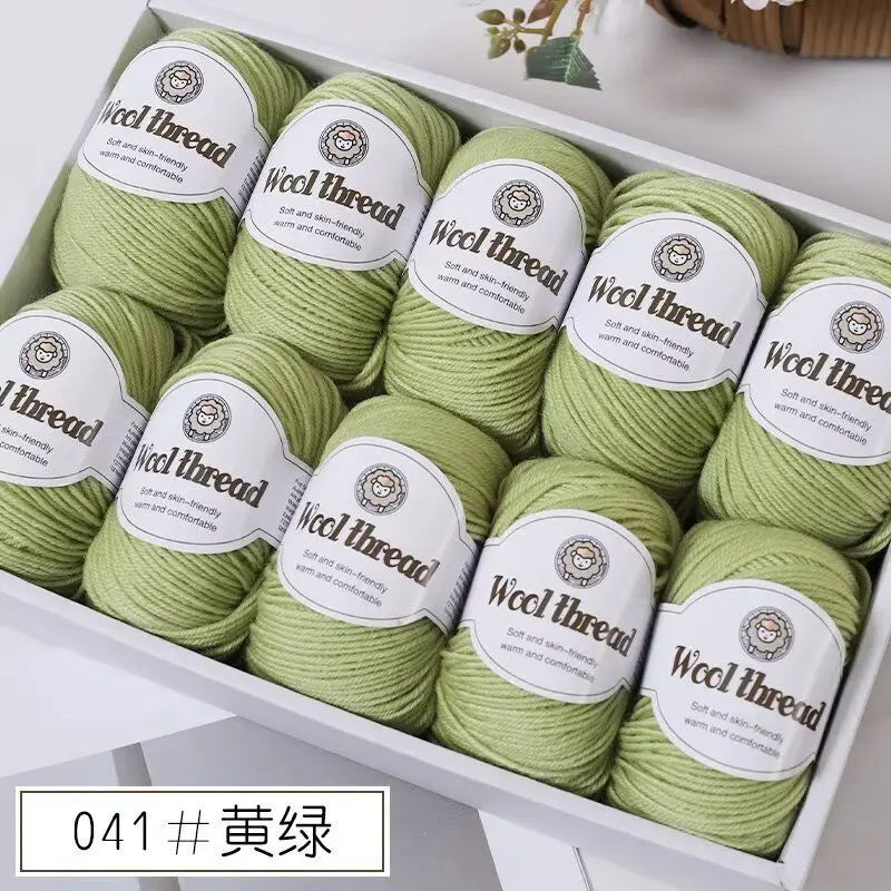 500 g/set (10 unidades de 50g) de  lana merino lisa