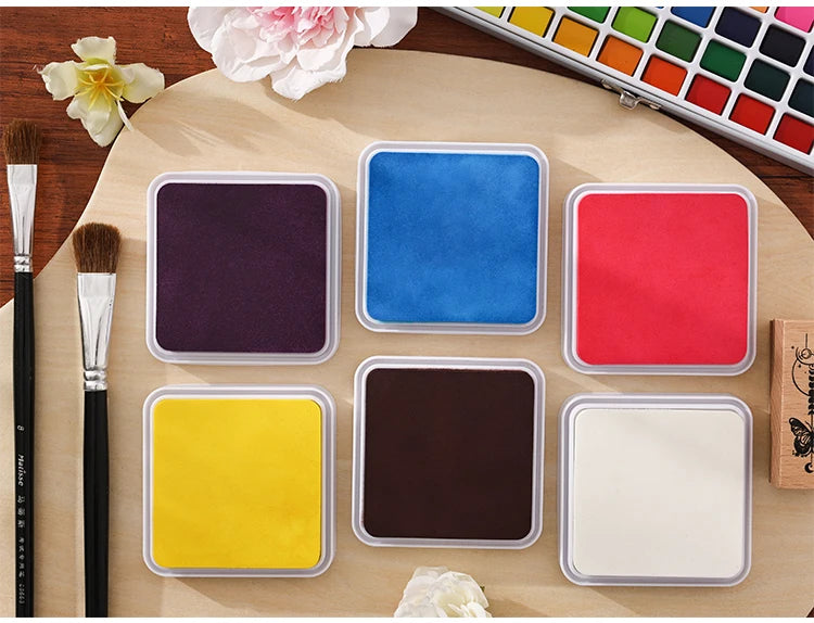 Almohadilla de tinta neutra de algodón ecológico, 16 colores, 1 ud.